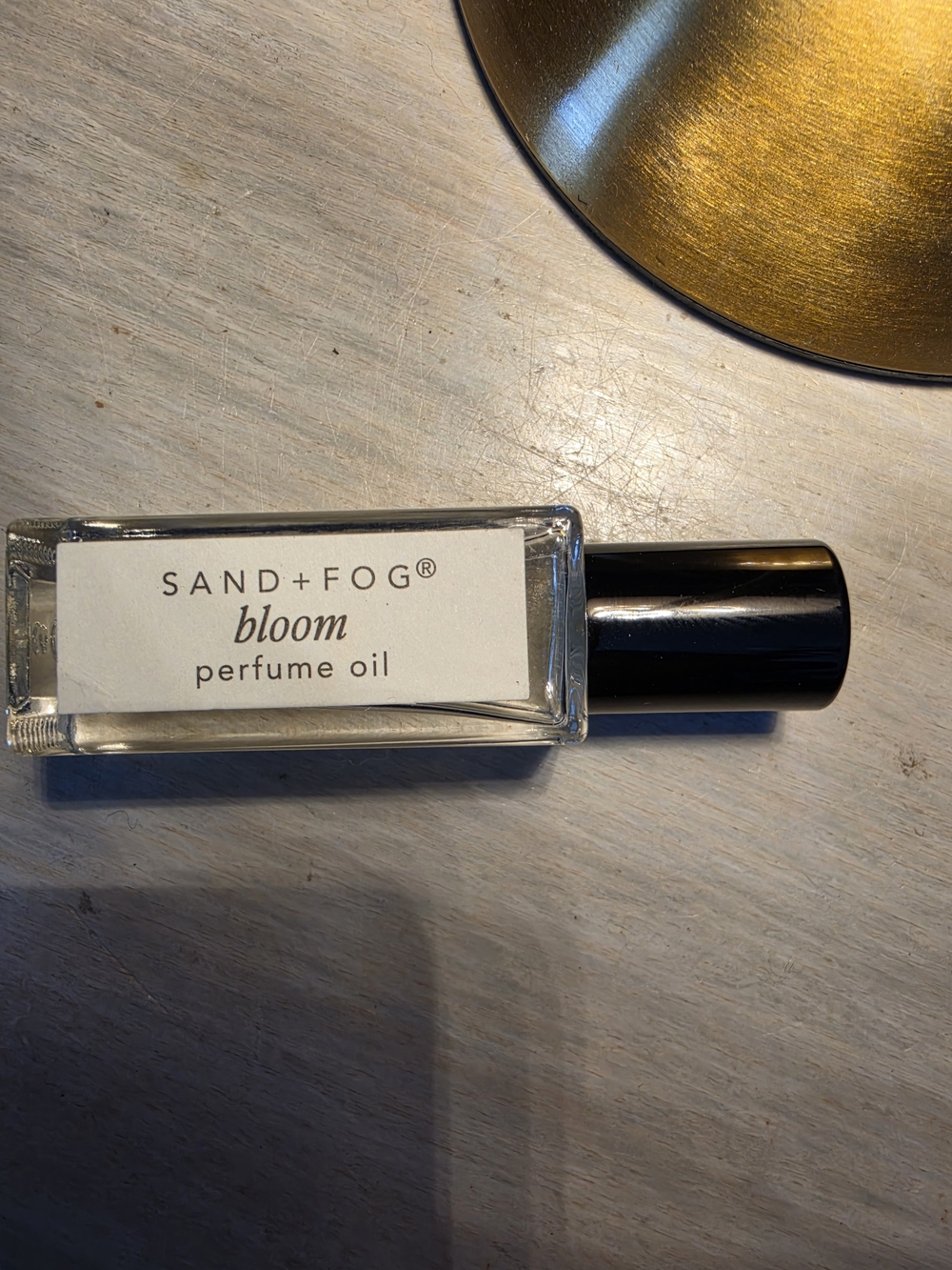 SAND+FOG Bloom Perfume Oil - Clear Glass Roller Bottle with Black Cap. Nwot